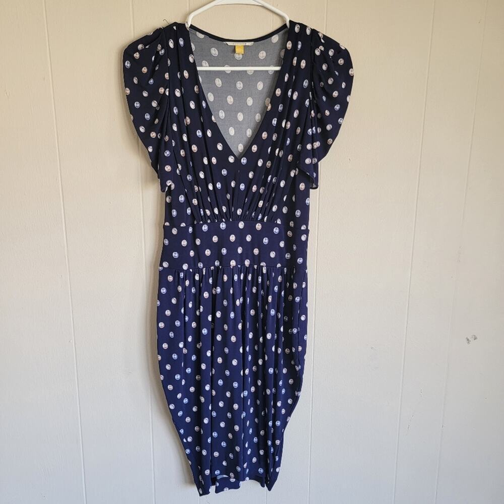 Anthro Leifsdottir A-line Polka Dot Mini Dress - Picture 2 of 4